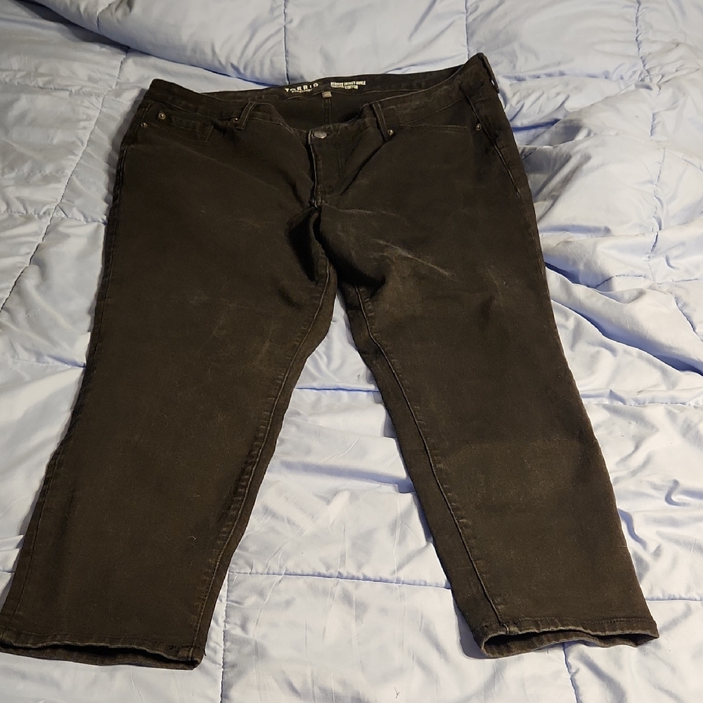 Torrid perfect Skinny Ankle Vintage Stretch Jeans Black Size 22T